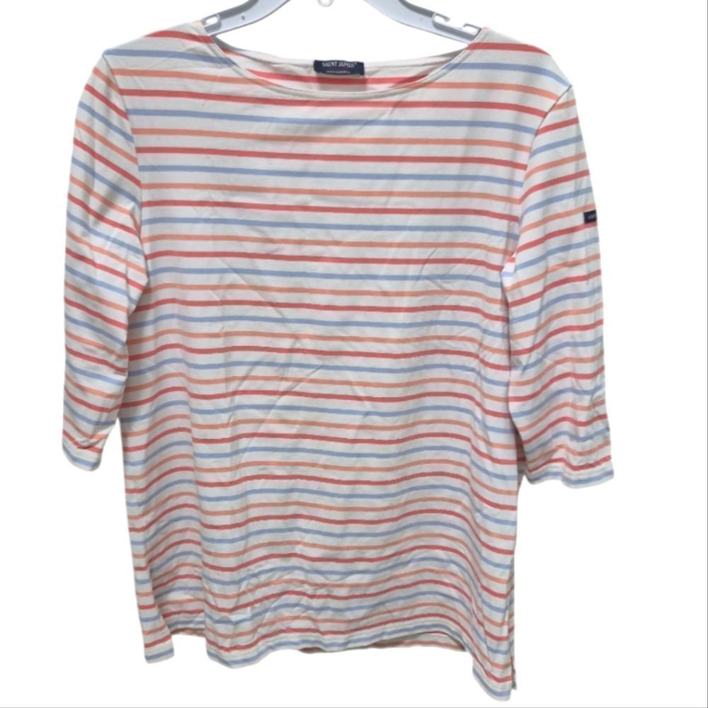 Saint James La Flotte II Striped Shirt Boatneck Size 14